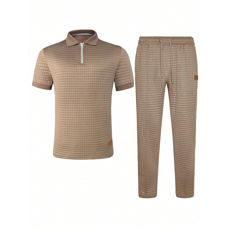 Ensemble Deux Pièces De Polo Zippé Décontracté