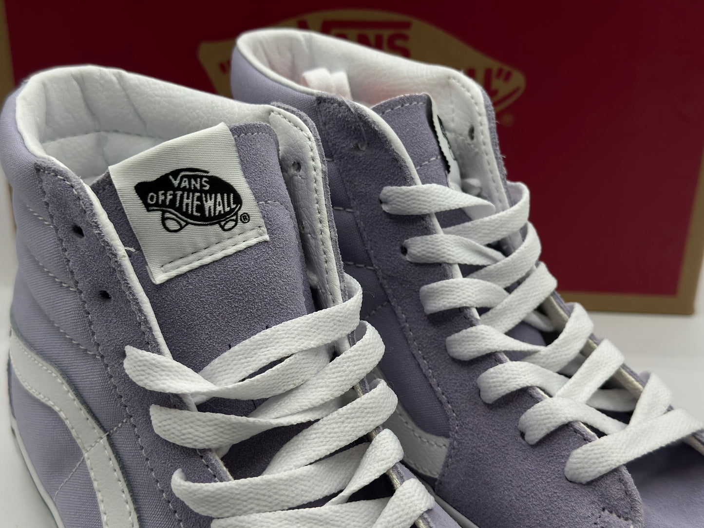 Vans Sk8-hi Baskets violet tulipe/blanc véritable, pointure femme et homme
