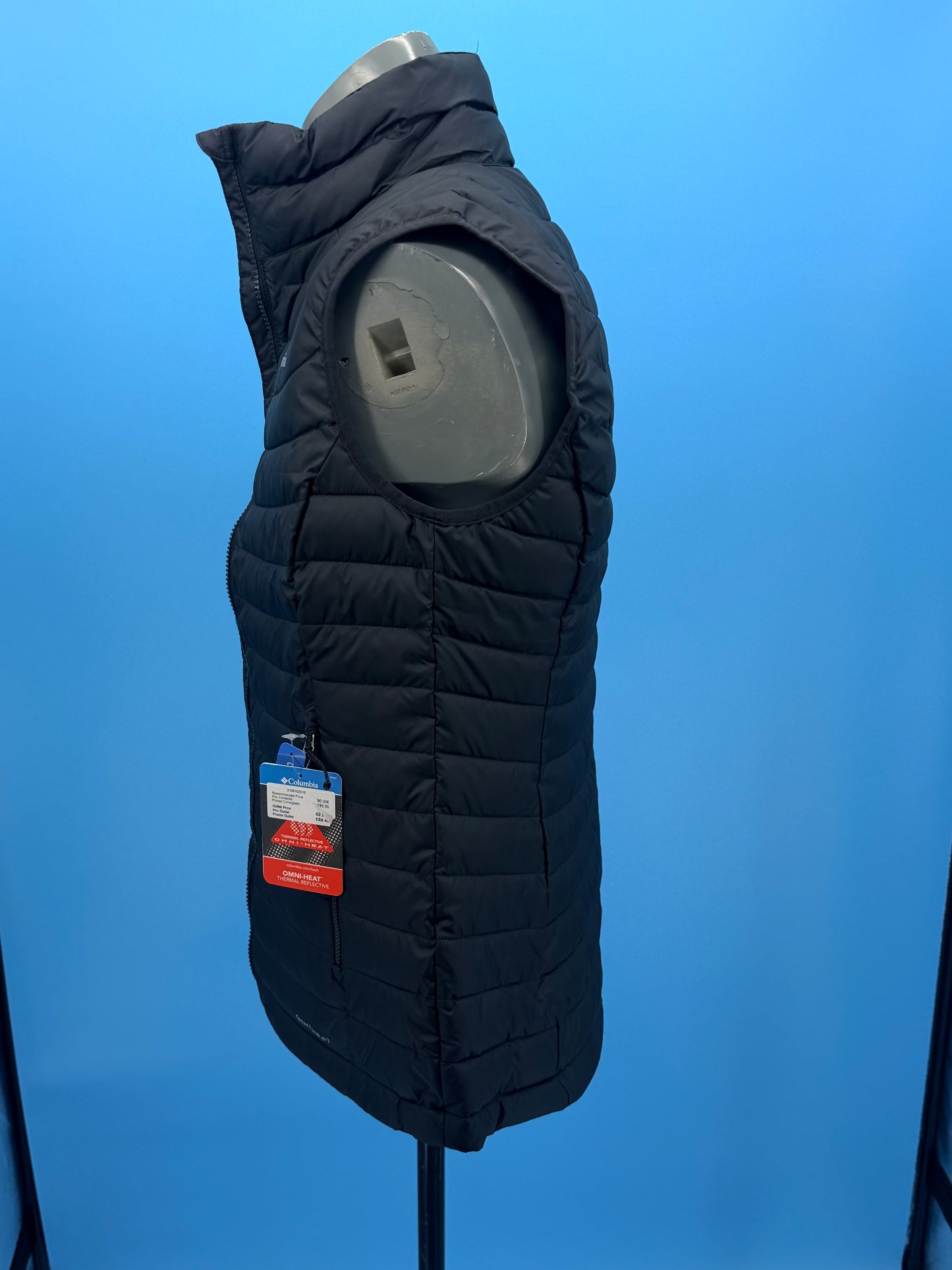Columbia White Out Puffer Omni Heat Veste isolante à fermeture Éclair pour femme