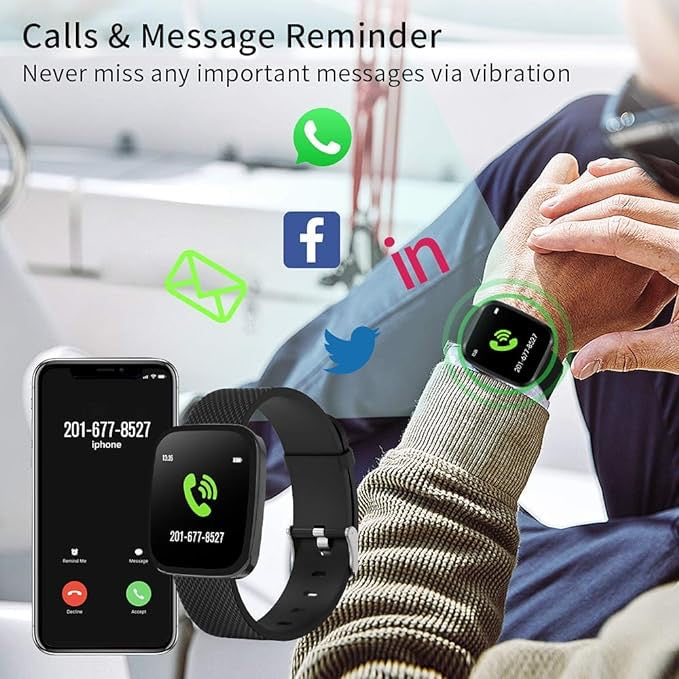 Montre Connectée, Sport Smartwatch Homme Femme Android iOS Samsung Huawei neuve
