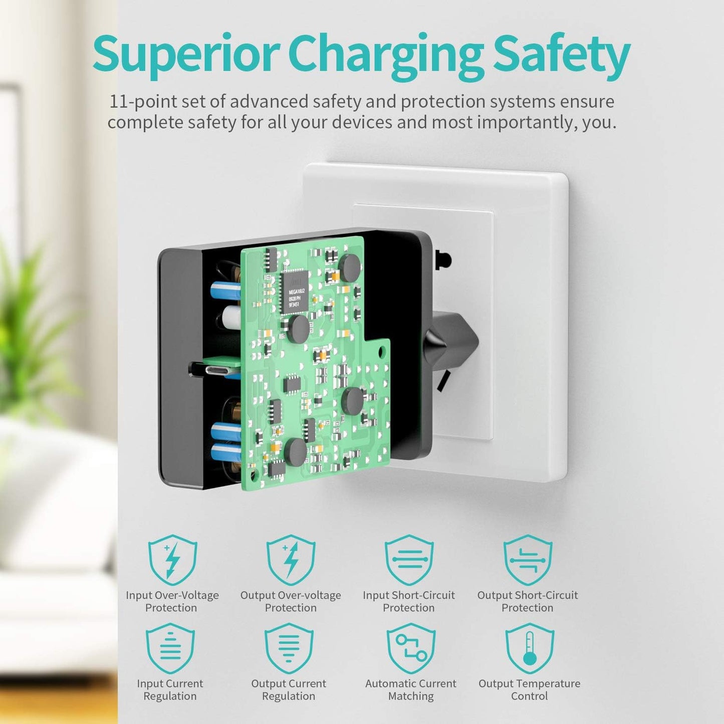 Nekteck Chargeur Rapide USB Type C 60W Power Delivery pour MacBook/Pro,iPad Pro Air 2018,Samsung S10/S9,Huawei,Google Pixel etc.