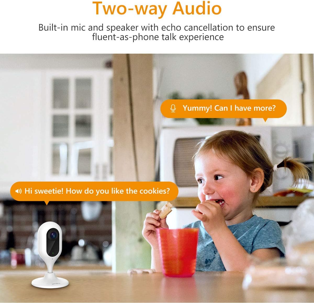 Imou Caméra IP sans Fil, 1080P WiFi Caméra Sécurité, Caméra Surveillance WiFi avec Détection de Mouvement, Audio Bidirectionnel et Vision Nocturne