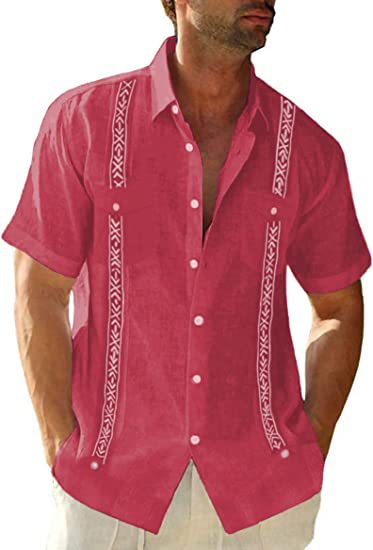 Chemise "Habana Print" – Style Guayabera Moderne & Coupe Décontractée