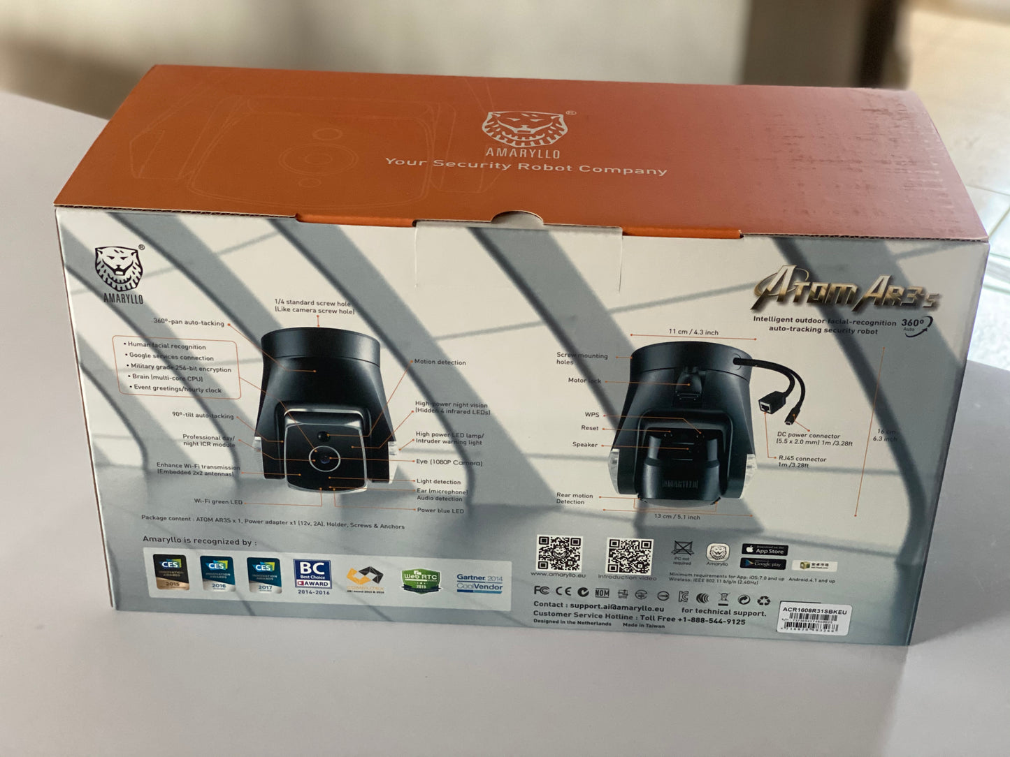 Caméra Amaryllo  Arès Pro réseau dôme extérieure full hd jour/nuit autonome sans fil détection de bruits suivi automatique