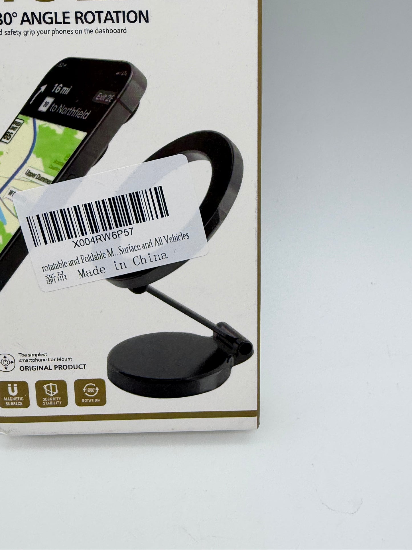 SokolOk Support magnétique pour voiture - Support magnétique pliable à 360° - Compatible avec tous les téléphones, Galaxy, smartphones, iPhone