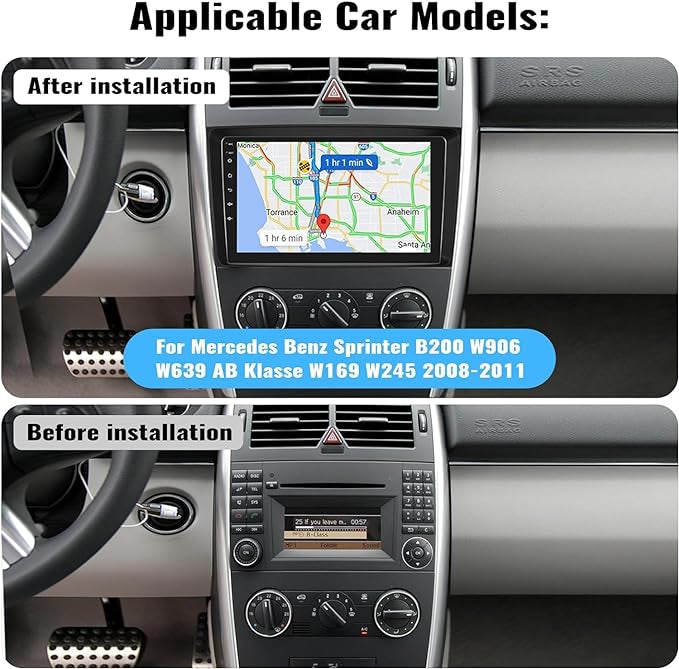 Autoradio 2+32G Android 13 pour Mercedes Benz W164 X164 ML350 ML500 ML280 GL320 GL350 GL450 2008-201
