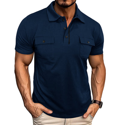 Polo "Tactical-Summer" – Coupe Ajustée, Doubles Poches Poitrine & Style Outdoor