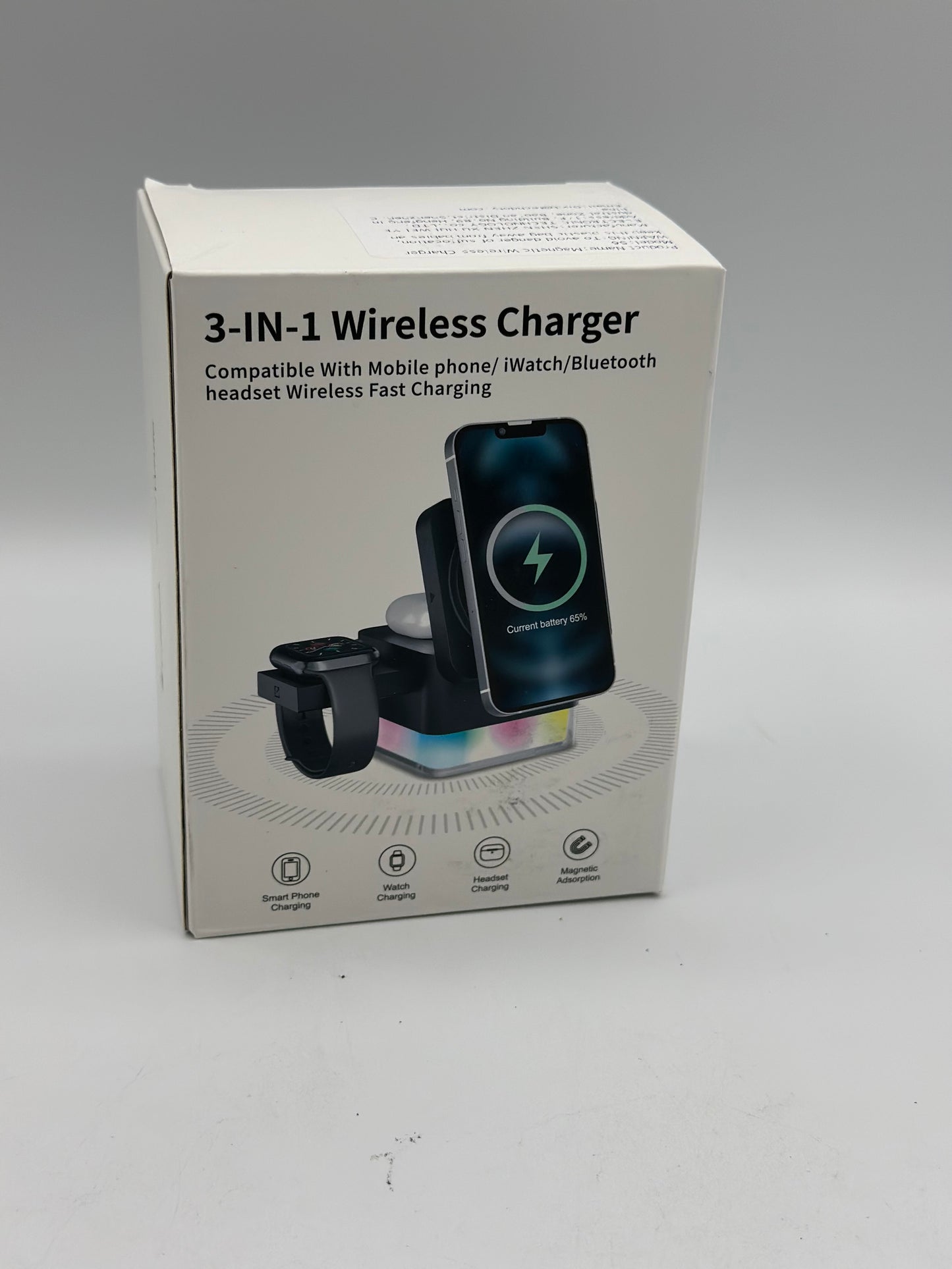 Station de charge 3 en 1 compatible avec Magsafe - Chargeur sans fil pour iPhone 16/16 Pro/16 Pro Max/15/14/13/12, AirPods 3/2/Pro