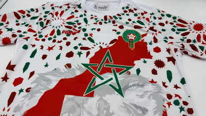 Maillot puma rouge et blanc Maroc taille L (taille petit (s) )