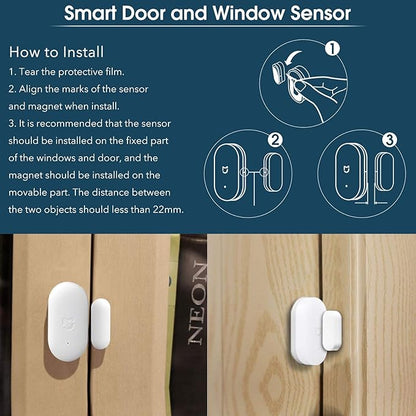 Détecteur de Porte et de Fenêtre, Mijia, Connexion sans Fil Zigbee