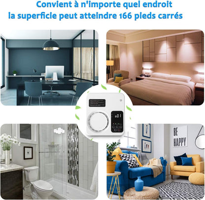 KROMEN Générateur d'ozone Ioniseur Purificateur D'air Opération Intelligente Éliminateur D'odeurs Désodorisant pour la maison Chambre Salon Toilette Bureau