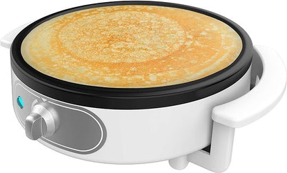 Crêpière, 1200W de Puissance, Revêtement Antiadhésif, Rouleau d'Espacement et Spatule neuf