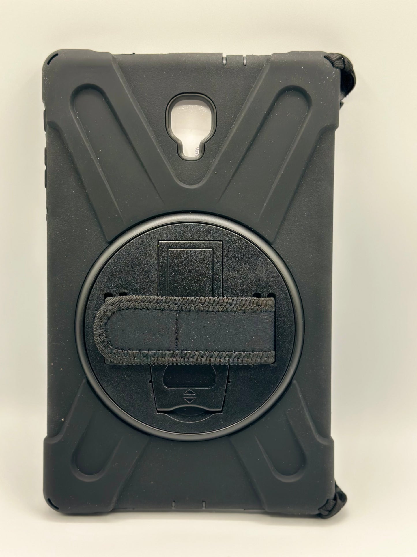 Coque Antichoc pour Samsung Galaxy Tab A 10.5" SM-T595/T590, Étui Armure Robuste avec Support Rotatif, Dragonne et Bandoulière, Protection Housse pour Galaxy Tab A T590/T595, 10.5 Pouces, Noir