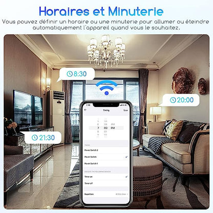 Prise Connectée, Mini Smart Power Plug Compatible avec Alexa et Google Home wifi neuf