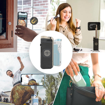 Stabilisateur 3 axe 3en1 smartphone, caméra sport, compatible MagSafe, powerbank iPhone, androïde