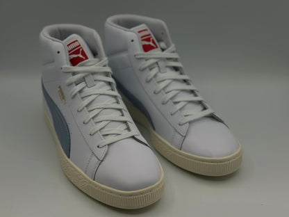 Puma BASKET MID UNISEX - Baskets Montantes - White/Forever Blue/Team Gold/Blanc