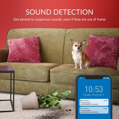 YI Camera Surveillance Wifi Intérieur 1080P Caméra IP Avec Enregistrement Camera Maison pour Bébé/Animal de Compagnie Suivi de Mouvement, Détection Sonore, Audio Bidirectionnel