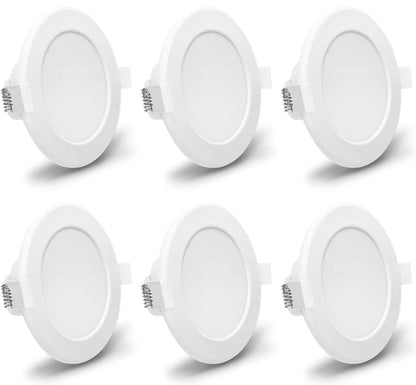 Spots Led Encastrable, Extra plat 6W Equivalent 60W 230V IP44 Spot Encastré Led blanc chaud 3000K