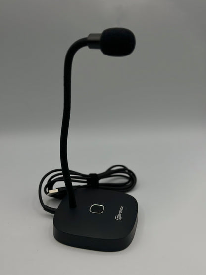 EIVOTOR Microphone PC USB Micro Computer Ordinateur Plug & Play Micro d'enregistrement avec Bouton Muet Compatible avec Mac, Windows 7/8/10, PS4 pour Discord, Youtube, Skype, Podcast, Conférence