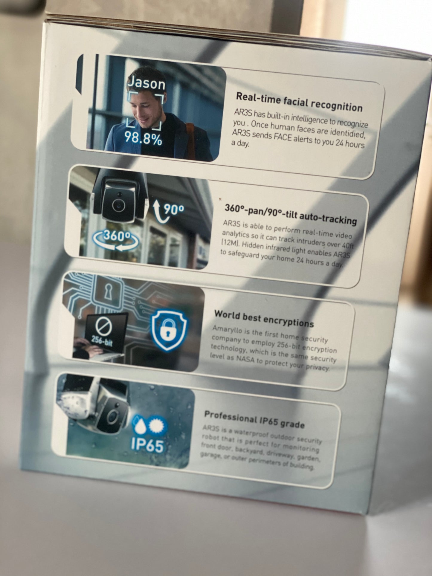Caméra Amaryllo  Arès Pro réseau dôme extérieure full hd jour/nuit autonome sans fil détection de bruits suivi automatique