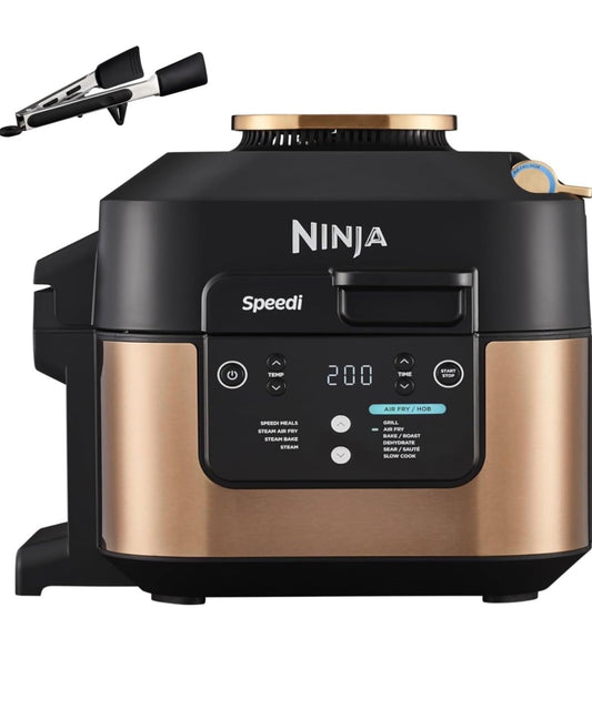 Ninja Speedi multicuiseur 10-en-1 vapeur/air,cuisson sans huile, nettoyage facile 5,7L, noir/cuivre