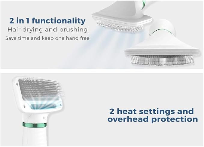 Sèche-Cheveux pour Animaux Compagnie Brosse Toilettage pour Chat et Chien Professionnel Maison Toilettage pour Animaux Compagnie Séchage Portable Sèche-Cheveux pour Chien