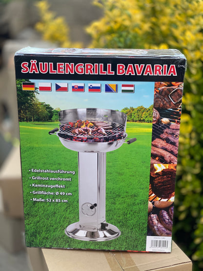 Barbecue sur Pied entièrement en Acier Inoxydable neuf