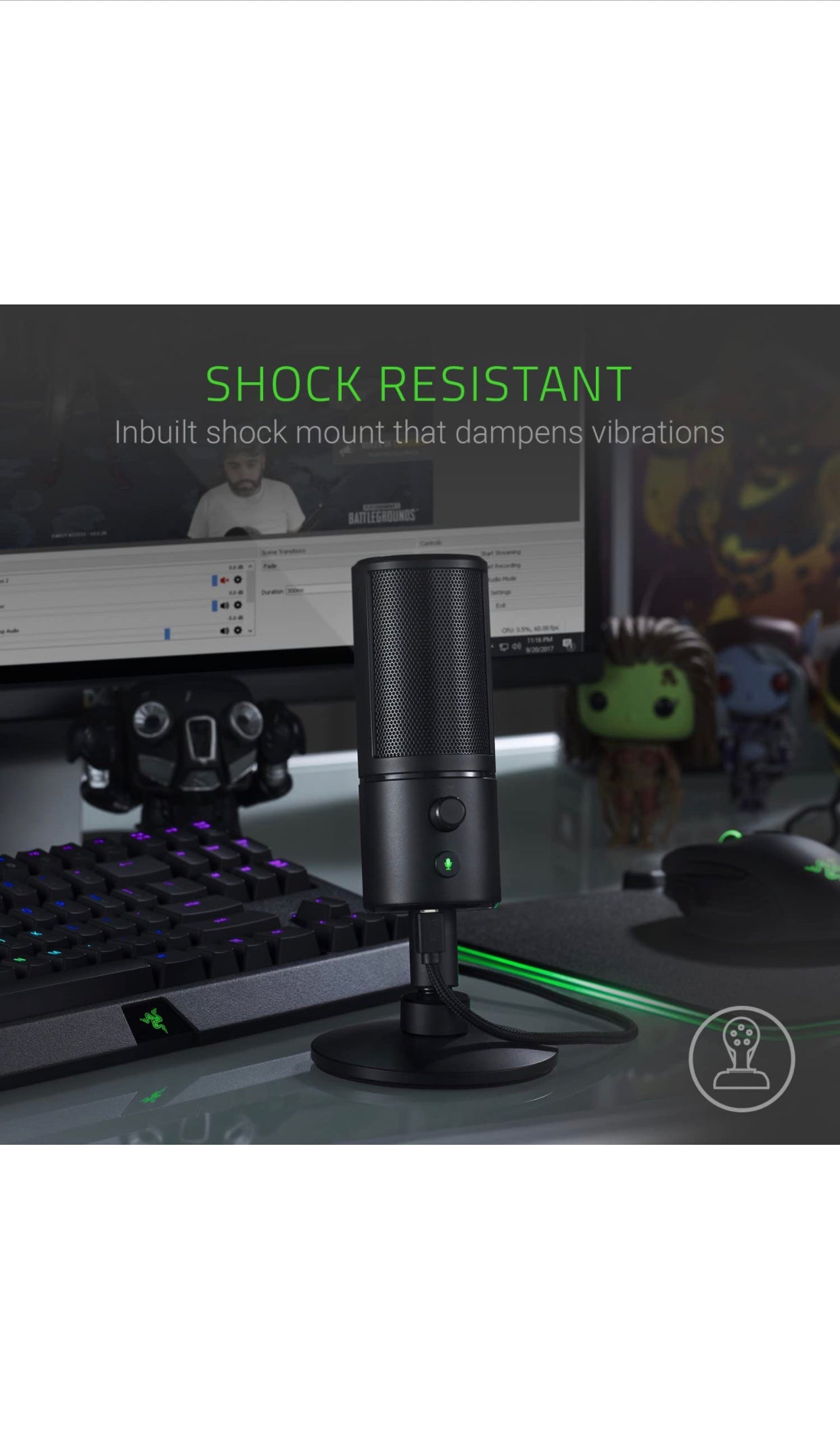 Razer Seiren X : micro à condensateur à directivité supercardioïde