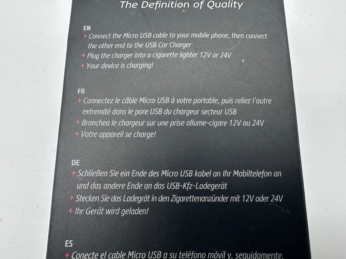 Chargeur allume cigare pour téléphone