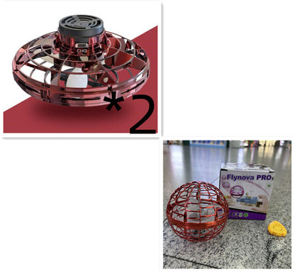 Drone UFO "Gravity-Free" – Induction Manuelle, Rotation 360° & Illumination LED