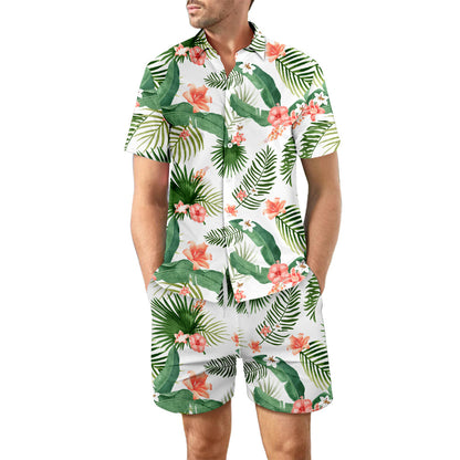 Ensemble "Riviera" 2 Pièces – Chemise à Imprimé Floral & Short Fluide