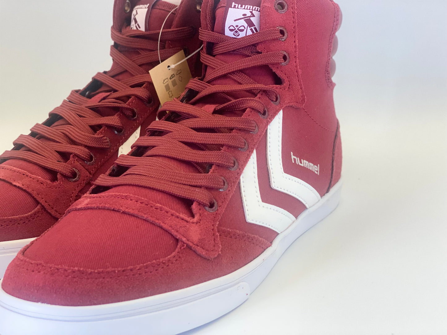 Hummel Slimmer Stadil High Lifestyle Sneaker Baskets Rouge 063511 7647 Neuf