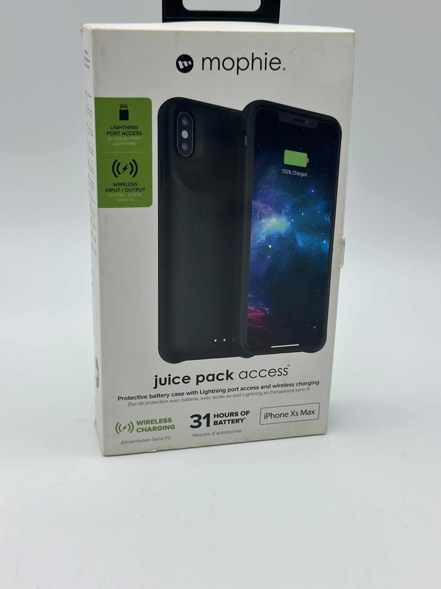 Coque avec batterie externe iPhone XS Max - Noir capacité 2000 ah