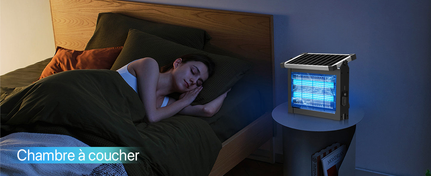 Lampe Anti Moustique, 4500V Anti Moustique Extérieur Solaire électrique, USB C Étanche neuf