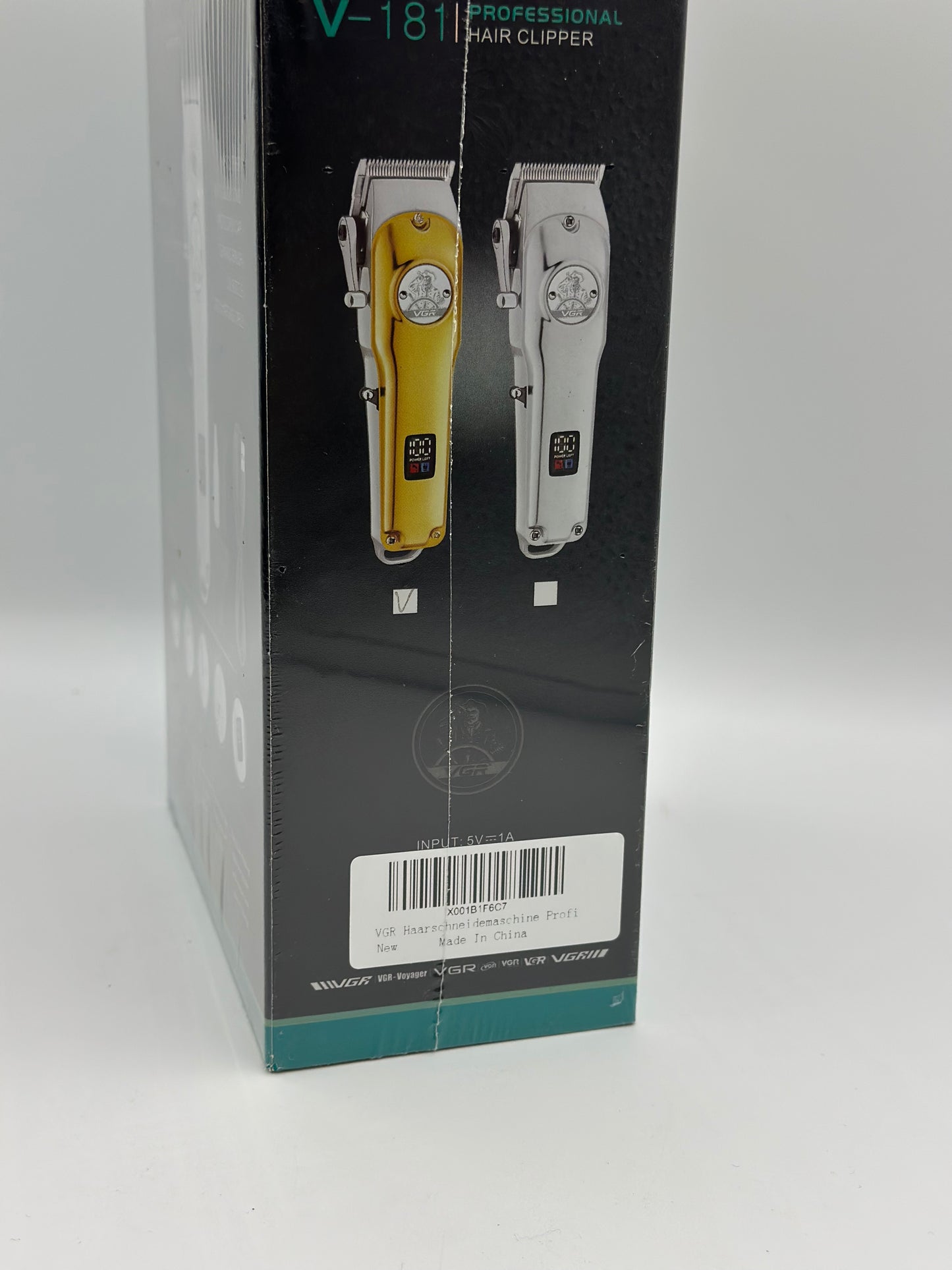 Tondeuse à cheveux professionnelle pour homme, câble USB/sans fil, rechargeable avec écran LED (doré)
