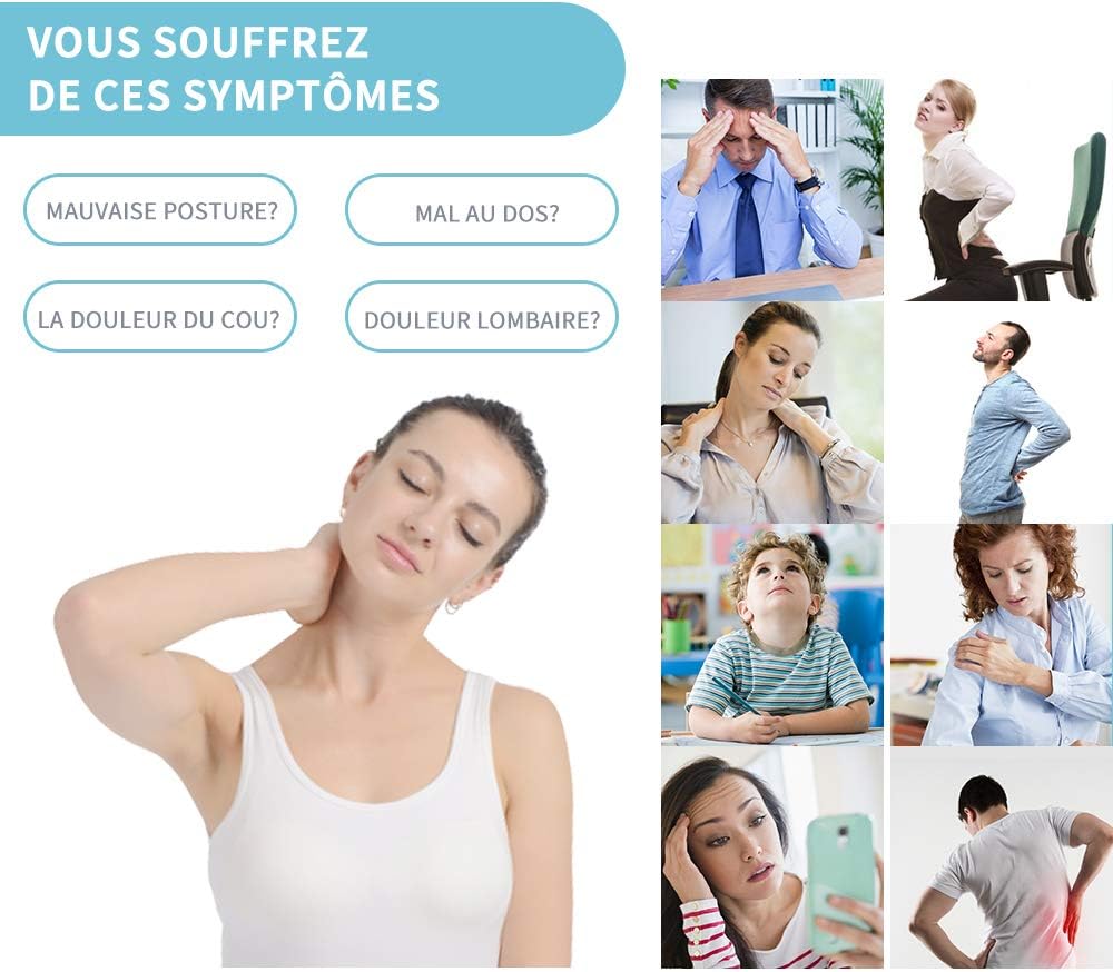Correcteur de Posture Correcteur de Posture Dos Correcteur de Posture pour Homme et Femme Correcteur de Posture Ajustable Correcteur de Posture pour Cou, Épaule et Lombaires (L)