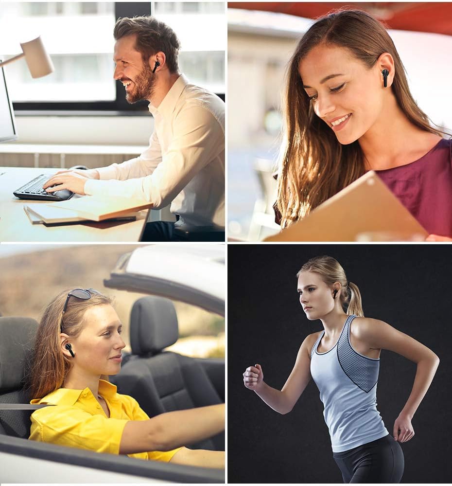 MIFA Écouteurs Bluetooth, X3 Oreillette sans Fil V5.0 Intra-Auriculaires Stéréo Wireless Earbuds IPX5 Résistant à la Sueur et Aux éclaboussures avec Micro pour Android Samsung Huawei Phone