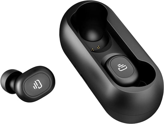 Oreillettes Bluetooth 5.0 Dudios Zeus Air, Écouteurs Bluetooth Longue Autonomie avec Boîte de Charge, Casque Sport Léger TWS Vrai sans Fil, Oreillettes Étanche Intra-auriculaires Antibruit avec Micro pour Smartphone Tablette