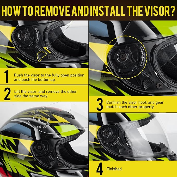 Casque de Moto Intégral, Scooter Respirant pour Femme Homme Adultes, Protection de Sécurité, Certifi XL