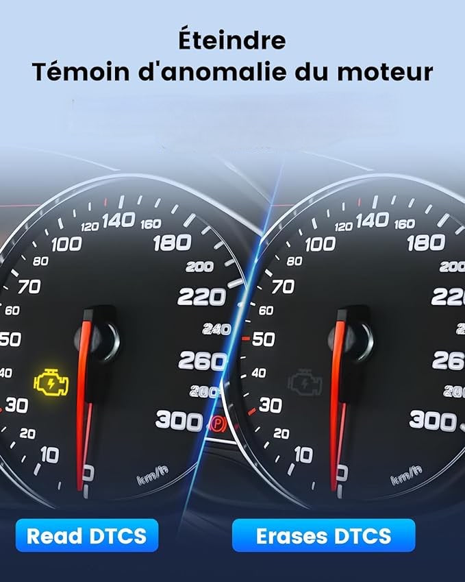 Scanner Lecteur Code Voiture EOBD avec Fonctions OBD2 complètes Vérifier l'outil Diagnostic neuf
