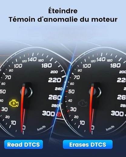 Scanner Lecteur Code Voiture EOBD avec Fonctions OBD2 complètes Vérifier l'outil Diagnostic neuf