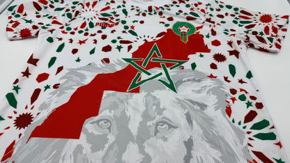Maillot puma rouge et blanc Maroc taille L (taille petit (s) )