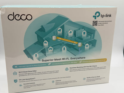 TP-Link Deco WiFi 6 Mesh AX 5400Mbps Deco X60(2-Pack) V3.2, Système WiFi 6 pour Toute la Maison, Couverture de 490㎡, Installation Facile, Contrôle Parental, Compatible avec Toutes Les Box Fibre
