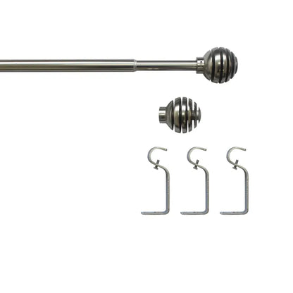 Kit de tringle à rideau Comete boule Diam.16/19 mm Acier mat 160 à 300 cm