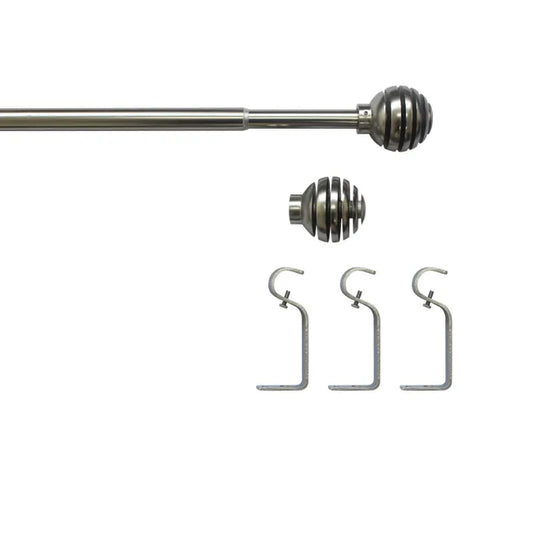 Kit de tringle à rideau Comete boule Diam.16/19 mm Acier mat 160 à 300 cm