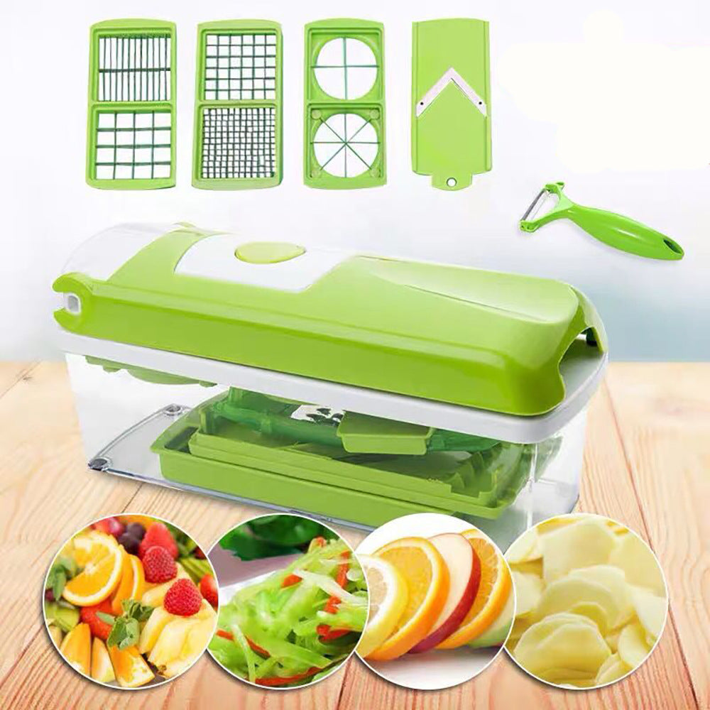 Hachoir "Pro-Chef 12" – Coupe-Légumes Multifonctionnel 12-en-1 & Mandoline de Précision