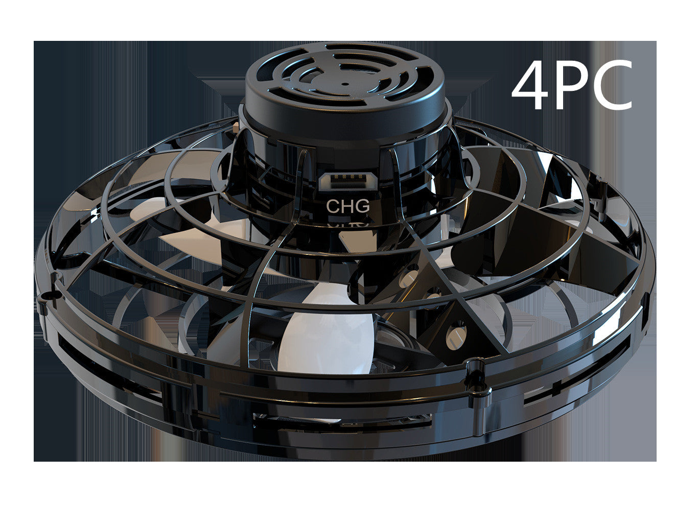 Drone UFO "Gravity-Free" – Induction Manuelle, Rotation 360° & Illumination LED