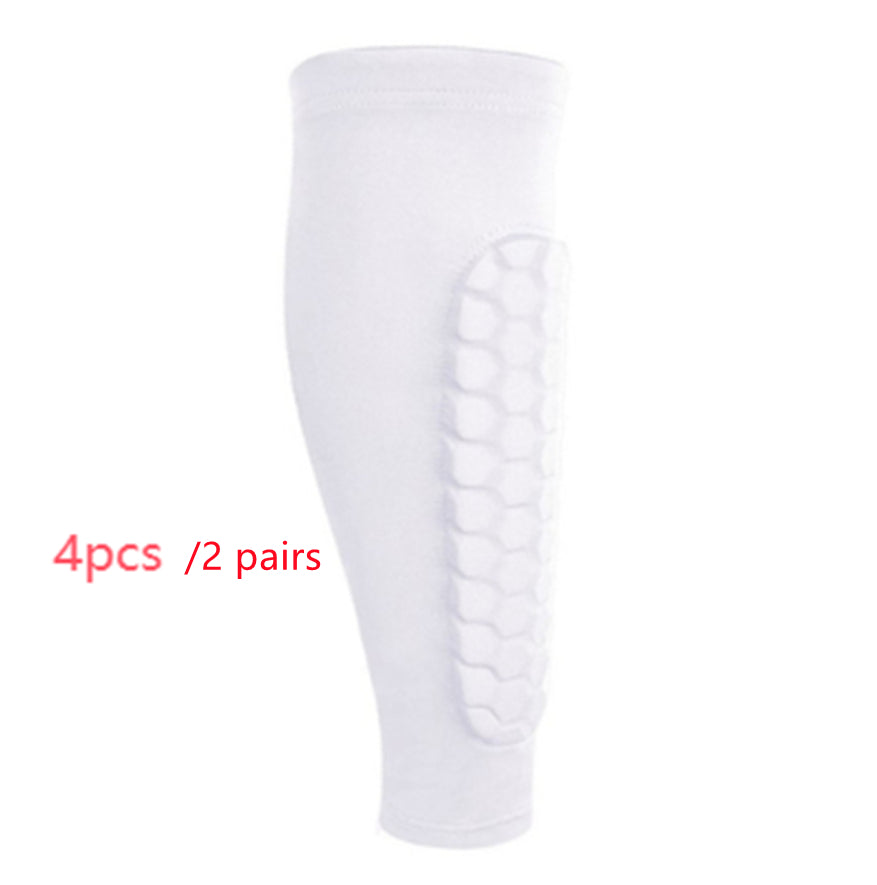 Protège-Tibia "Hexa-Shield" – Manchon de Compression Anti-Collision en Nid d'Abeille