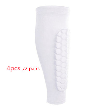 Protège-Tibia "Hexa-Shield" – Manchon de Compression Anti-Collision en Nid d'Abeille