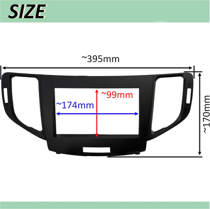 Cadre/façade/Adaptateur 2 DIN pour autoradio de Voiture - Compatible avec Honda Accord 2007-2012